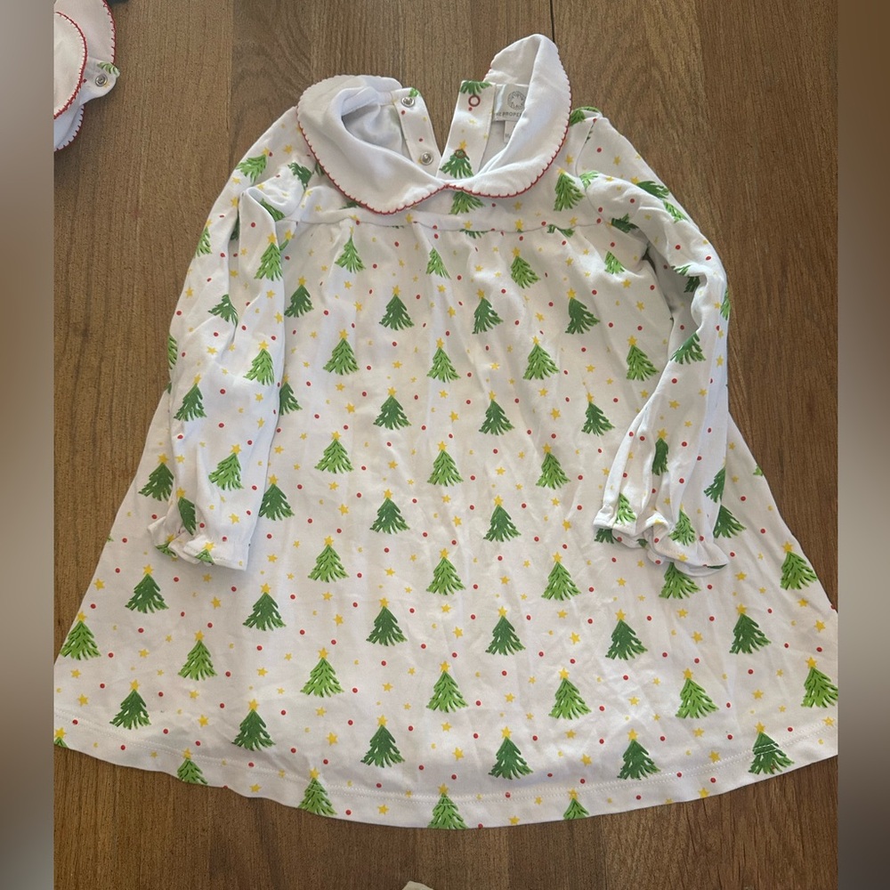 EUC proper peony Christmas tree dress